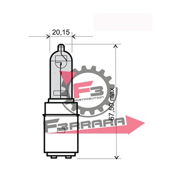 LAMPADA XENON 12V-35/35W BA 20