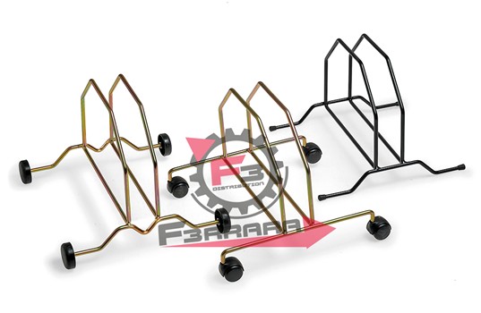 PORTACICLO A 1 CON ROTELLE ZINCATO