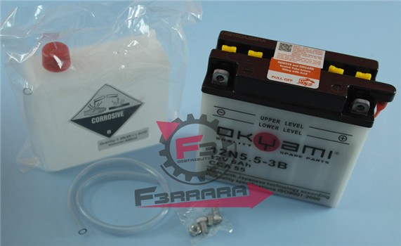 BATTERIA 12N5,5-3B CON ACIDO OKYAMI