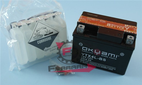 BATTERIA YTX4L-BS CON ACIDO OKYAMI