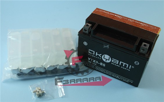 BATTERIA YTX9-BS CON ACIDO OKYAMI