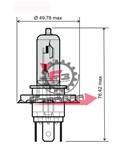 LAMPADA 12V 60/55W H4 ALOGENA P43T