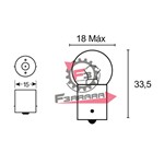 LAMPADA 12V 10W SFERA BA15S