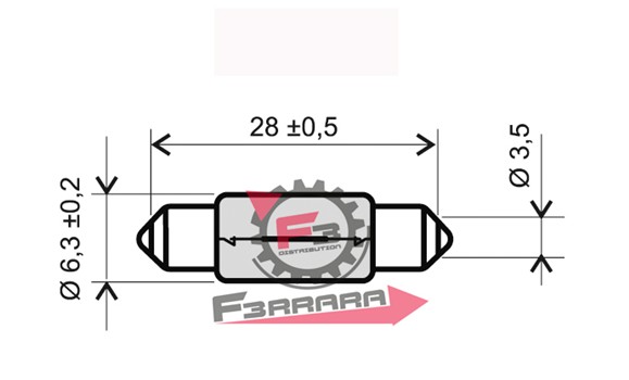 LAMPADA 6V 5W SILURO MEDIA (11X39)