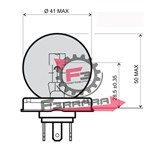 LAMPADA 12V 45/40W BILUCE P45T