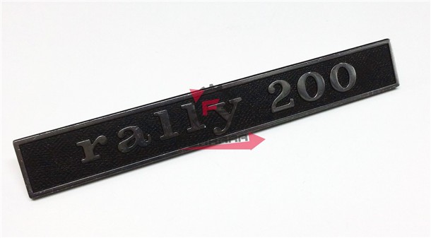 TARGHETTA -RALLY 200- 131 MM NERA