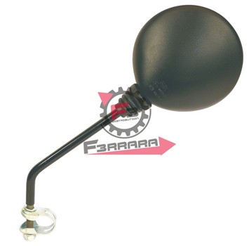 SPECCHIO MOTO DX/SX TONDO NERO