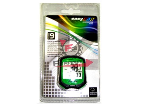 CICLOCOMPUTER 9 F. C/FILO NERO/VERDE