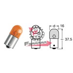 LAMPADA 12V 10W SFERA BA15S ARANCIO