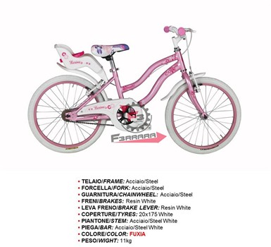 BICI KARINA 20 DONNA FUXIA COPPI