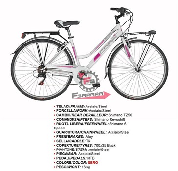 CICLO CTB 28 DONNA 6V NERA COPPI