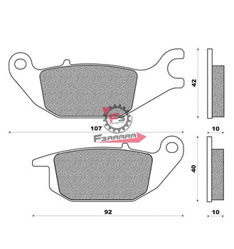 PASTIGLIE FD0331 HONDA CBR 125 (SR)