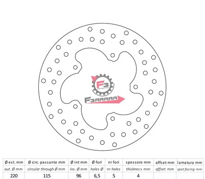 DISCO FRENO POST.MOTO DF4037A FERODO