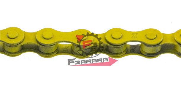 CATENA BICI 1 VEL 1/2 1/8 GIALLA KMC