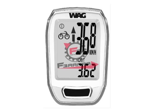 CICLOCOMPUTER 9 FUNZIONI BIANCO WAG