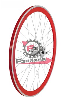 CP.RUOTE FIXED ROSSE/SILVER/SILVER