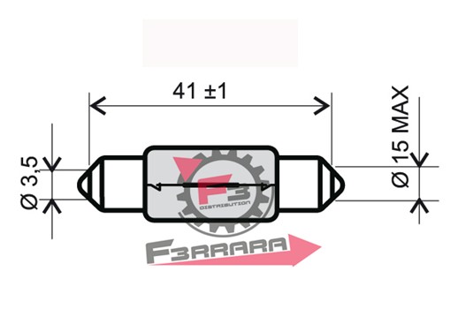 LAMPADA 6V 15W SILURO 15 X 42