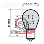 LAMPADA 12V 21W SFERA BA15S BIANCA