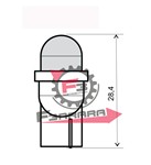 COPPIA LED 12V W2.1X9.5D T10 BLU