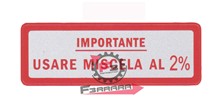 ETICHETTA MISCELA 2% ROSSA (GRANDE)