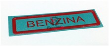 ETICHETTA BENZINA VESPA ROSSA