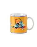 TAZZA CERAMICA GIALLA CON VESPA