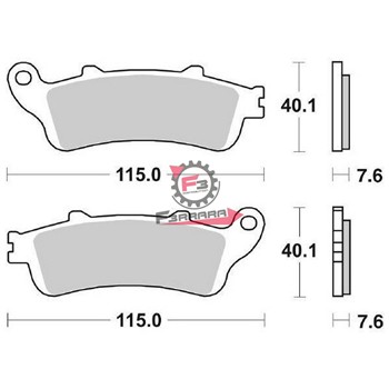 PASTIGLIE FD0253 HONDA SBS721HS