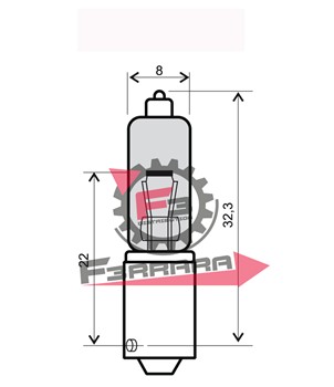 LAMPADA 12V H21W BAY9S SEMIALOGENA