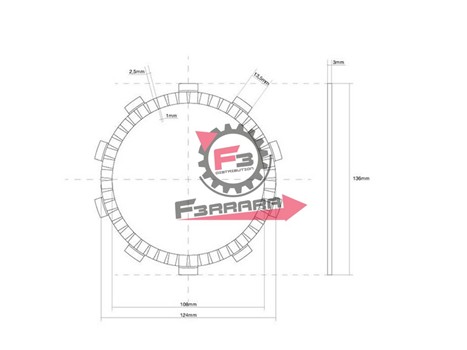 DISCO FRIZIONE GUARNITO GIAPPONE OEM