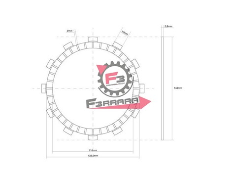 DISCO FRIZIONE GUARNITO GIAPPONE OEM