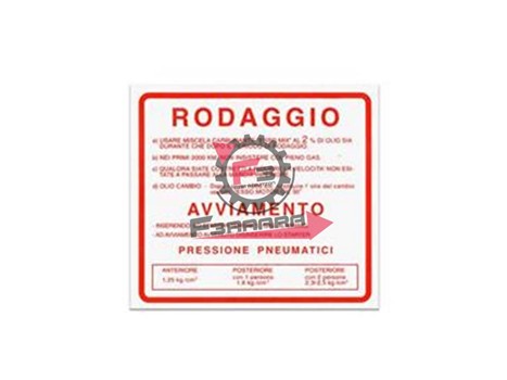 ADESIVO VESPA - RODAGGIO - ROSSO 2%