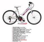 BICI JAUNTY 24 MTB DONNA 18V BIA/ROS