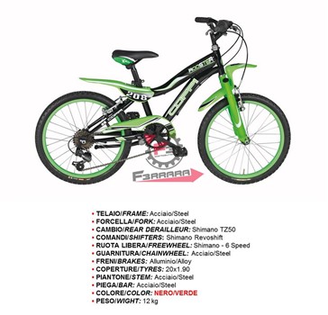 BICI ROOSTER 20 UOMO 6V COPPI