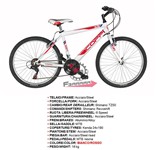 BICI JAUNTY 24 MTB UOMO 18V BIA/ROSS