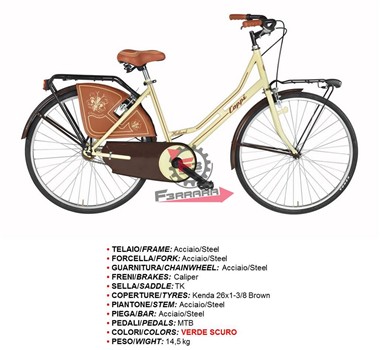 BICI LIBERTY 26 DONNA VERDE SCURO