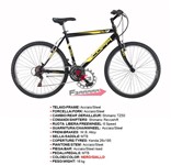 BICI JAUNTY 26 MTB UOMO 18V NE/GIALL