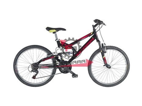 BICI BIAMMORTIZZATA 24 18V NERO/ROSS