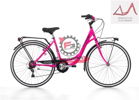 BICI NEON 26 DONNA 6V ARANCIO FLUO