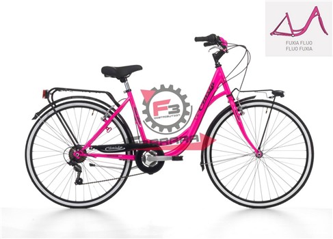 BICI NEON 26 DONNA 6V FUCSIA FLUO