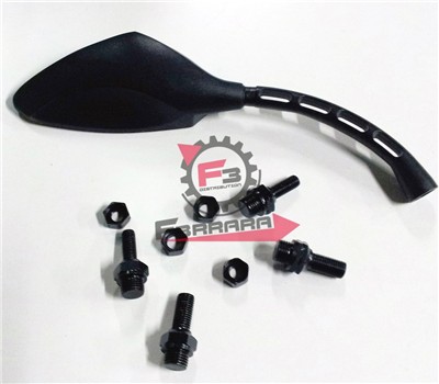 SPECCHIO DX MOTO NERO AL MANUBRIO