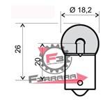 LAMPADA 12V 5W BA15S SFERA (FRECCIA)