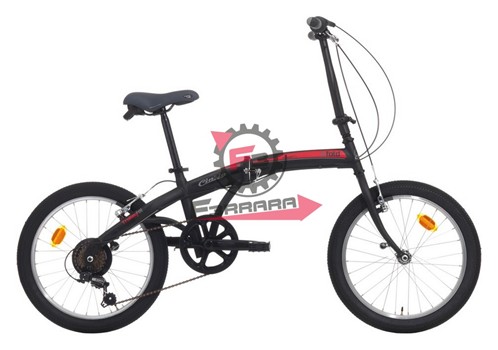 BICI C-FOLD 20 6V NERO OPACO/ROSSO