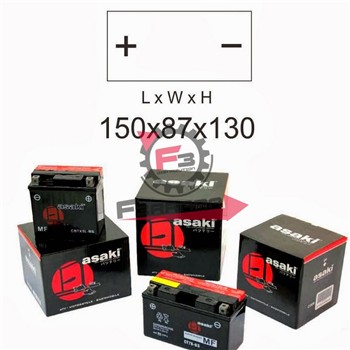 BATTERIA YTX12-BS CON ACIDO ASAKI