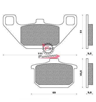 PASTIGLIE FRENO MOTO FD0072 (SR)