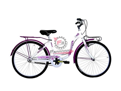 BICI DONNA 24 TAYLOR 6V BIANCO/FUXIA