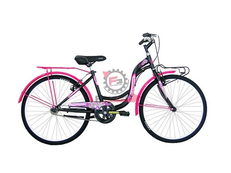 BICI DONNA 24 TAYLOR 6V NERO/FUXIA