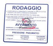 ETICHETTA RODAGGIO BLU (GRANDE)