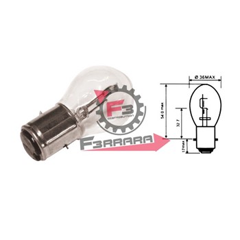 LAMPADA 6V 25/25W BILUCE BA20D