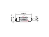 LAMPADA 12V 10W SILURO 11X39 BIANCA