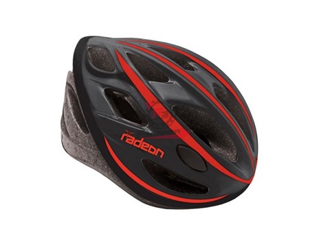 CASCO ADULTO RADEON NERO ROSSO -L-